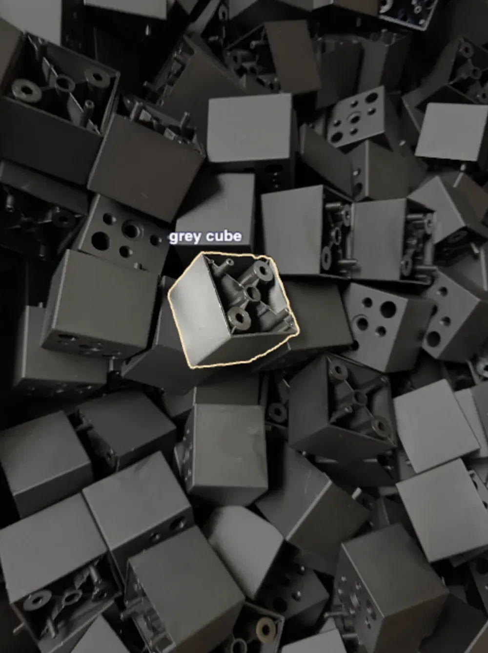 Finding the part — the fault marked on the part